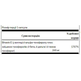 Vitamin E Mixed Tocopherols 400 IU - 100sgels Swanson