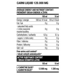 Carni 120000 - 1000ml Lemon-Orange Extrifit