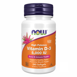 VIT D-3 5000 IU - 240 sgels Now Foods