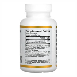 Vitamin D3 125mcg (5000IU) - 360 fish softgels California Gold Nutrition