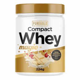 Compact Magic Whey Protein - 224g White Chocolate with Strawberry Pieces Pure Gold