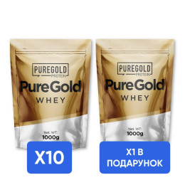 Whey Protein - 1000g x10 + x1 Whey Protein - 1000g в подарок! Pure Gold