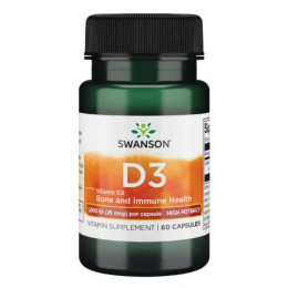 Vitamin D3 High Potency 1,000 IU (25 mcg) - 60 Caps Swanson