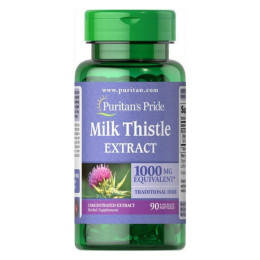 Milk Thistle 4:1 Extract 1000mg - 90softgels. Puritans Pride