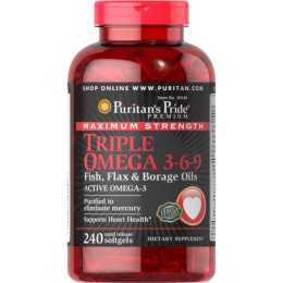 Triple Omega 3-6-9 Maximum Strength - 240Softgels Puritans Pride