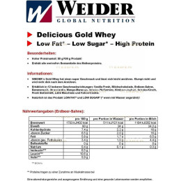 Протеин Gold Whey 500 g Strawberry Cream Weider