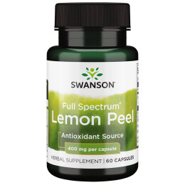 Цедра лимона Swanson Full Spectrum Lemon Peel, 400 mg, 60 Capsules Swanson