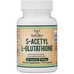 S-ацетил L-глутатіон Double Wood Supplements S-Acetyl L-Glutathione 100 mg 60 capsules