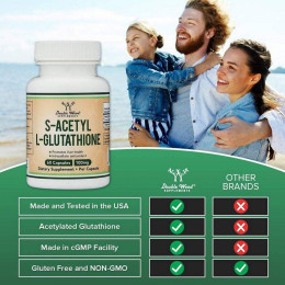 S-ацетил L-глутатион Double Wood Supplements S-Acetyl L-Glutathione 100 mg 60 capsules