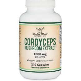 Кордицепс Double Wood Supplements Cordyceps Mushroom Extract 1000 mg 210 capsules