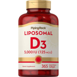 Витамин Д3 Piping Rock Liposomal Vitamin D3, 5,000 IU, 365 Quick Release Softgels Piping Rock