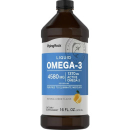 Омега-3 Piping Rock Liquid Omega-3  4580 mg (per serving) 473 mL (Natural Lemon) Piping Rock