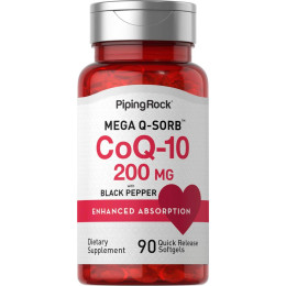 Коензим Piping Rock CoQ10 200 mg 90 Quick Release Softgels Piping Rock