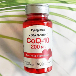 Коензим Piping Rock CoQ10 200 mg 90 Quick Release Softgels Piping Rock