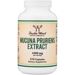 Екстракт мукуни Double Wood Supplements Mucuna Pruriens Extract 1000 mg 210 caps