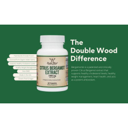 Екстракт цитрусового бергамоту Double Wood Supplements Citrus Bergamot Extract 1000 mg 60 capsules