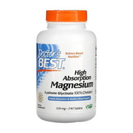 Магній Doctor's Best Magnesium High Absorption 100 mg 240 tabl Doctor's s Best