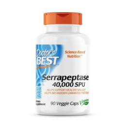 Серрапептаза Doctor's Best Serrapeptase, 40,000 SPU, 90 Veggie Caps Doctor's s Best