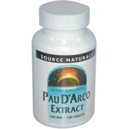 Pau D'Arco, 500 mg, 250 Tablets Source Naturals