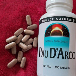 Pau D'Arco, 500 mg, 250 Tablets Source Naturals