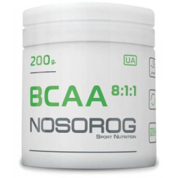 Аминокислоты Nosorog Nutrition BCAA 811 200 г (Без вкуса) NOSOROG