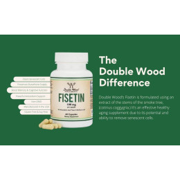 Физетин Double Wood Fisetin 100 mg, 60 capsules