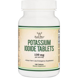 Йодид калия Double Wood Potassium Iodide 130 mg (на 2 таблетки), 180 tabl