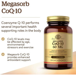 Megasorb CoQ-10, 60 mg, 120 Softgels Solgar