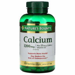 Calcium 1200mg+25mcg D3 220rapid release softgels Nature's Bounty