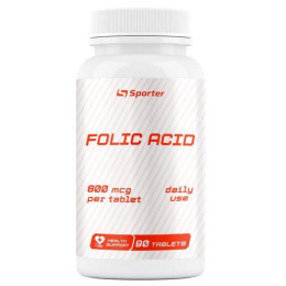 Вітамін В9 Sporter Folic Acid 800 mcg 90 tabs Sporter