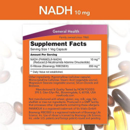 NADH 10mg With 200mg Ribose 60vcaps