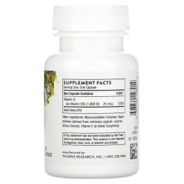 Вітамін D3 Thorne Research D-1000, 90 Capsules Thorne Research