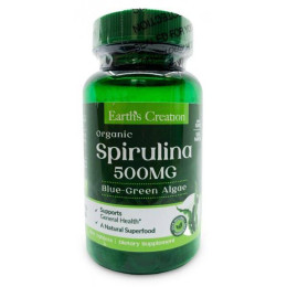 Спирулина Earths Creation Spirulina 500 mg 100 tabs Earth's Creation