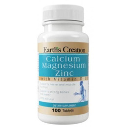 Минеральный комплекс Earth‘s Creation Calcium, Magnesium, Zinc 100 tabs Earth's Creation