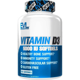 Витамин D3 Evlution Nutrition Vitamin D3 5,000 IU, 120 Softgels Evlution Nutrition