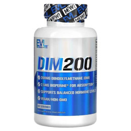 Дииндолилметан EVLution Nutrition DIM 200, 200 mg, 60 Veggie Capsules Evlution Nutrition