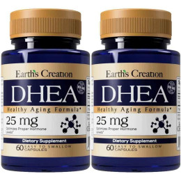 Дегідроепіандростерон Earth‘s Creation​​​​​​​ DHEA 25 mg 60 caps Earth's Creation