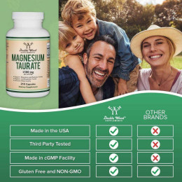 Таурат магнію Double Wood Magnesium Taurate 1500 mg 210 capsules