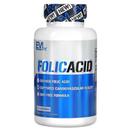 Вітамін В9 Evlution Nutrition Folic Acid 800 mcg 120 Tablets Evlution Nutrition