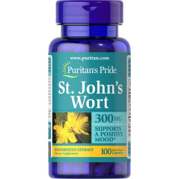 St. John's Wort Standardized Extract 300 mg, 100 Capsules Puritan's Pride