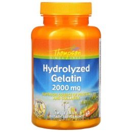 Гідролізат желатину Thompson Hydrolyzed Gelatin, 2000 mg, 60 Tablets Thompson