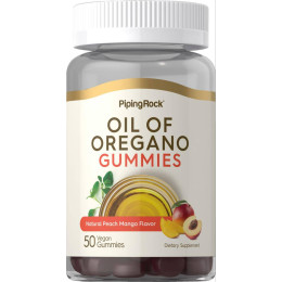 Олія орегано Piping Rock Oil of Oregano 50 Vegan Gummies (Natural Peach Mango) Piping Rock