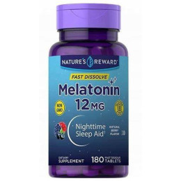 Melatonin Fast Dissolve (Natural Berry), 12 mg, 180 Tablets