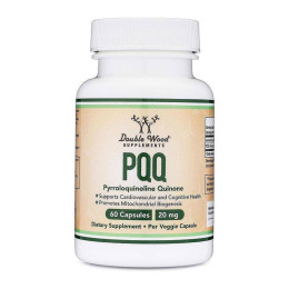 PQQ (пирролохинолинхинон) Double Wood PQQ 20 mg (Pyrroloquinoline Quinone), 60 capsules