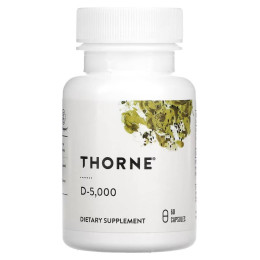 Вітамін D3 Thorne Research D-5,000, 60 Capsules Thorne Research