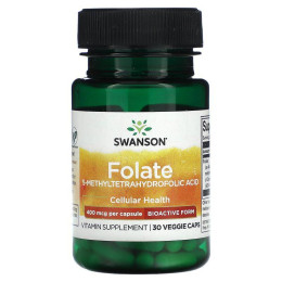 Folate (5-Methyltetrahydrofolic Acid) 30 caps Swanson