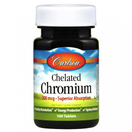 Хром хелат Carlson Chelated Chromium 200 mcg 100 Tablets Carlsson