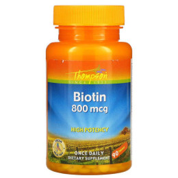 Біотин Thompson Biotin, 800 mcg 90 Tabs Thompson