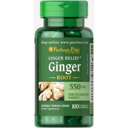 Корень имбиря Ginger Root 550 mg 100caps Puritan's Pride