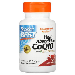 Коензим High Absorption CoQ10 with BioPerine 100 mg 60 Softgels Doctor's s Best